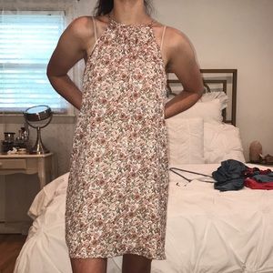 Floral high neck dress